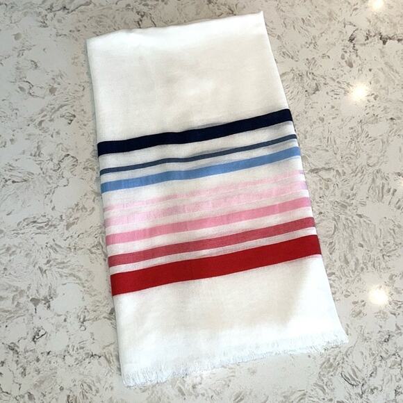 NWT TALBOTS Americana Stripe Oblong Scarf - Picture 3 of 7